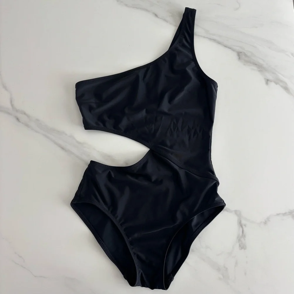 SOLID & STRIPED Black Swimsuit sz S - Picture 2 of 7